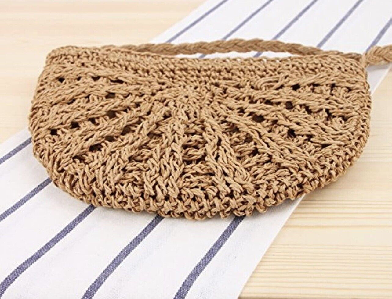 Straw Crossbody Bag Women Weave Shoulder Bag round Summer Beach Purse